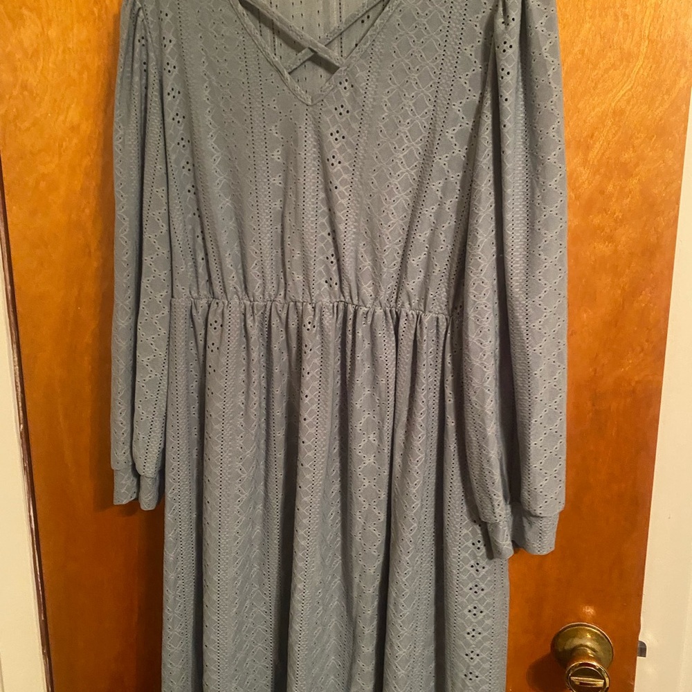 Elegant Olive Long-Sleeve Dress